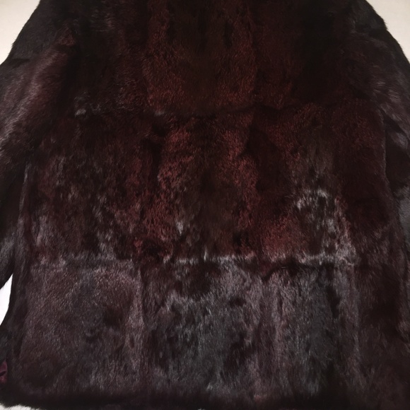 Niki purple Rabbit fur short jacket - Picture 5 of 5